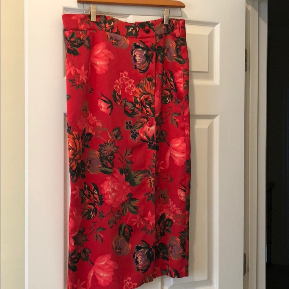 Zara Floral Print Skirt
